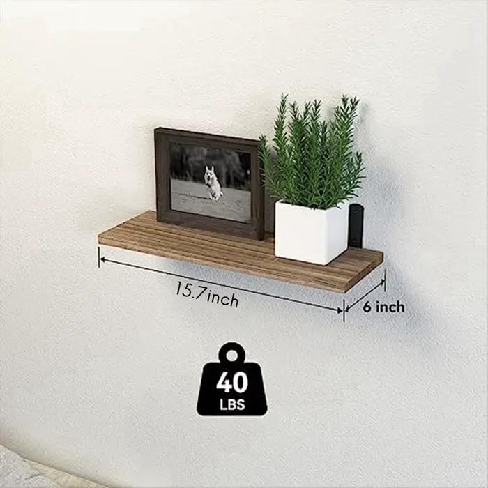 [CLOS] Étagères flottantes, étagères flottantes en bois pour décoration murale, étagère de salle de bain flottante murale pour rangement blanc