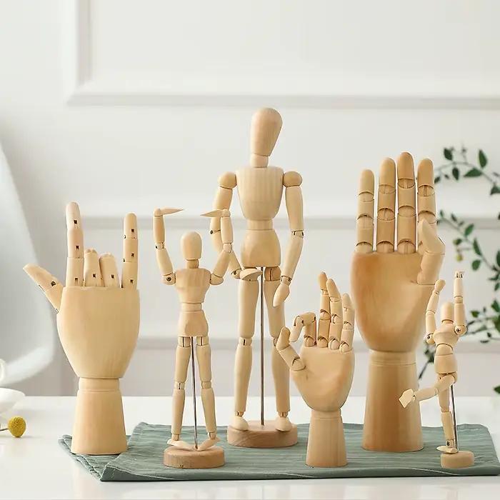 Figurine à main en bois pour la décoration de la maison