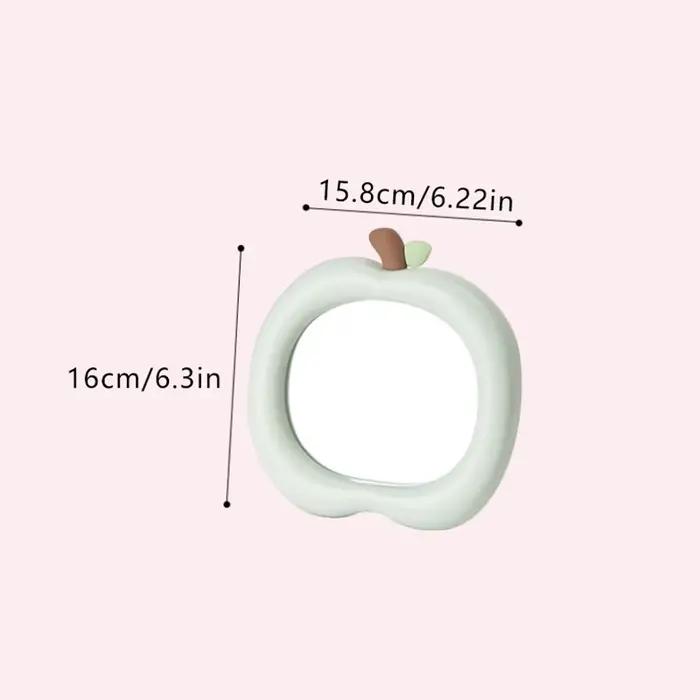 Ins – miroir de maquillage décoratif en forme de pomme