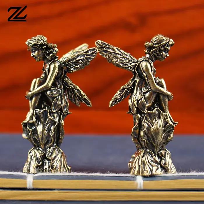 Statue de cupidon rétro en cuivre