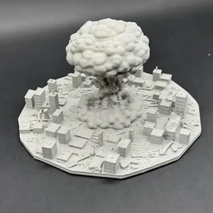 Modèle de mini-ville apocalyptique Sci-Fi, figurine diorama imprimée en 3D, mini-statue, décoration de bureau pour salle de jeu, cadeau