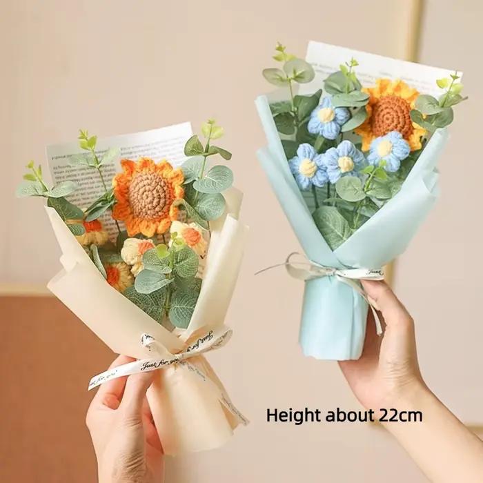 Bouquet de fleurs artificielles au Crochet