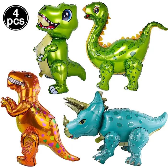 Kit de fournitures pour fête d'anniversaire de dinosaure de 3 ans, ballons en aluminium Dino, assiettes en papier, gobelets, serviettes, décorations de fête prénatale sur le thème des dinosaures juras