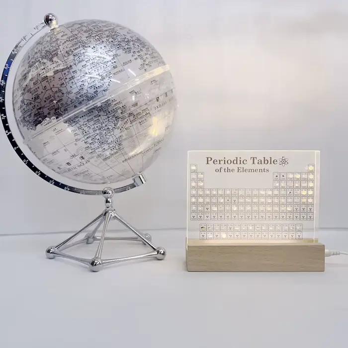 Figurine de Table périodique Mendeleev en acrylique, décor de bureau de chimie, affichage d'éléments pour accessoires de maison, décoration cadeau