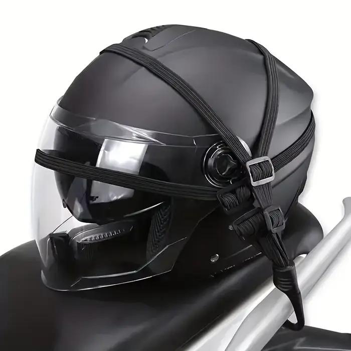 Valise élastique pour moto, 1 pièce, avec crochet de sécurité, casque polyvalent, équipement de Transport en maille, Durable et élégante pour les voyages quotidiens