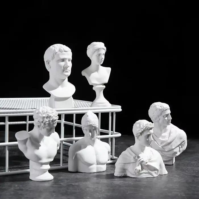 Statue de buste en plâtre de style nordique