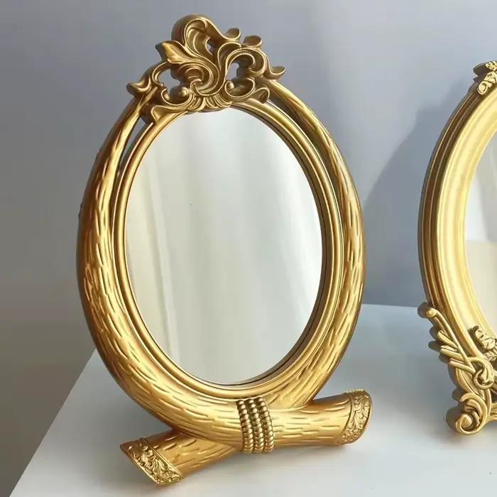 Miroir de Table à cadre sculpté de Style palais français rustique