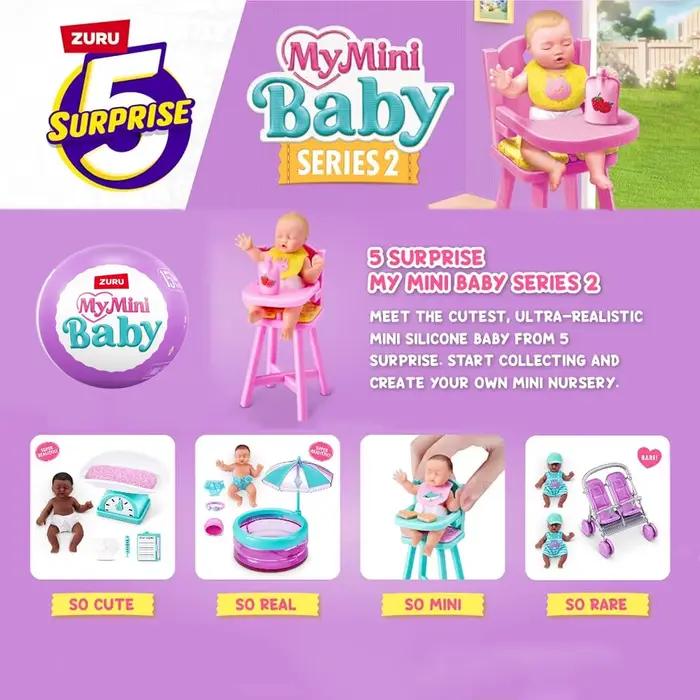 Zuru Surprise Doll Surprise Series2 My Mini Baby Capsule mystère à collectionner 5 jouets mystère objets de collection jouets miniatures nouveauté