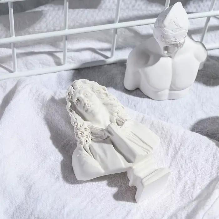 Statue de buste en plâtre de style nordique