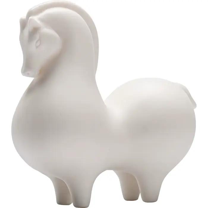 Statue de cheval en porcelaine blanche chinoise
