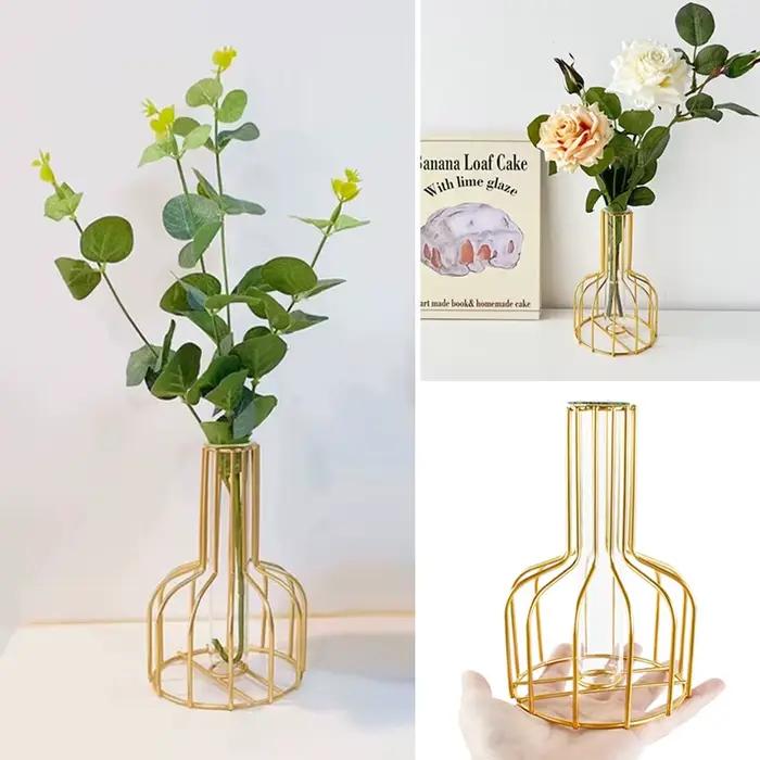 1 ensemble de Vase doré en métal