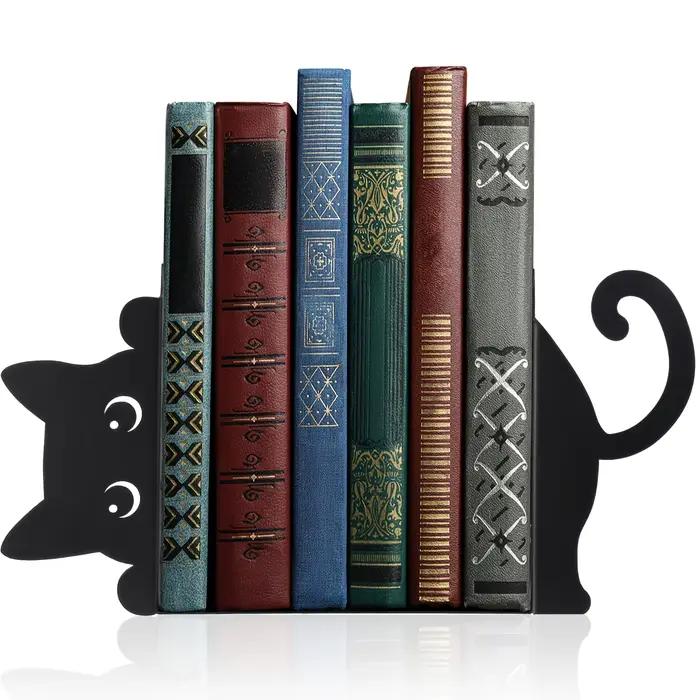 Serre-livres en métal noir