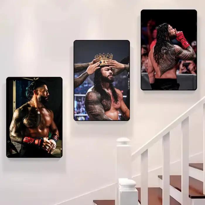 R-roman r-reigns affiche de lutte professionnelle impression HD toile murale personnalisée Photos d'art pour salon décor à la maison