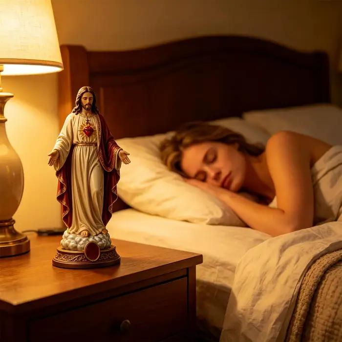 Statue de Marie 20 cm, figurine religieuse de Jésus-Christ, statues religieuses pour chambre à coucher, salon, bureau, jardin, cour, extérieur