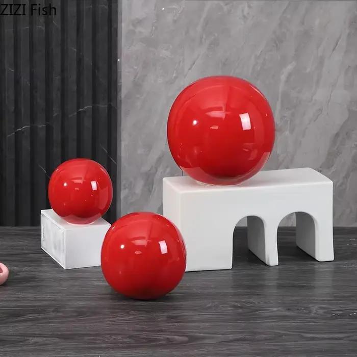 Boule décorative géométrique en céramique