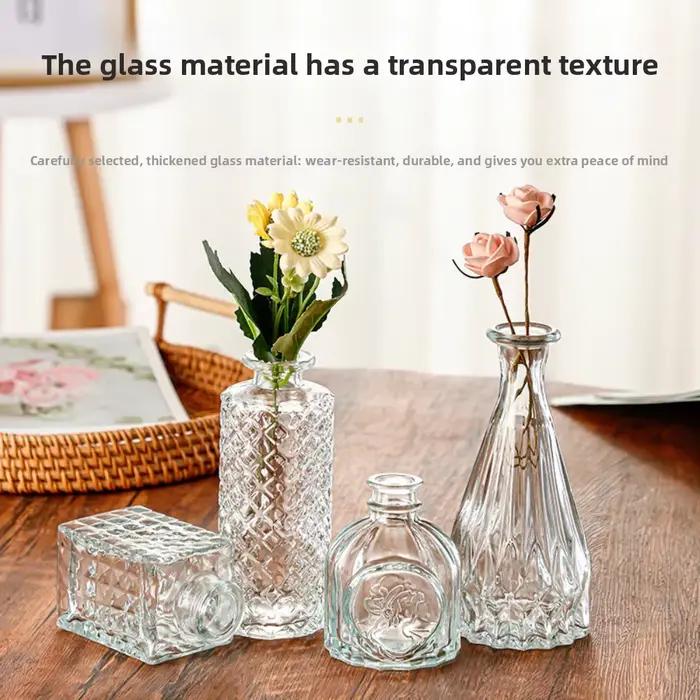 Nouvel ensemble de mini-vases en verre transparents
