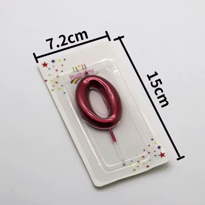 Bougies numérotées élégantes rouge bordeaux (0-9) pour la décoration de fêtes d'anniversaire, les mariages, les célébrations d'anniversaire de mariage, les cadeaux et l'ambiance festive
