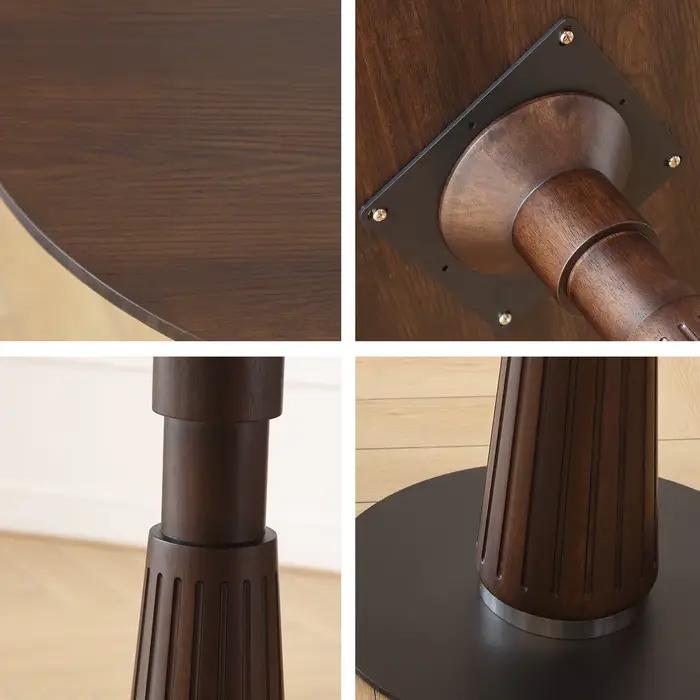 Table basse ronde en bois massif