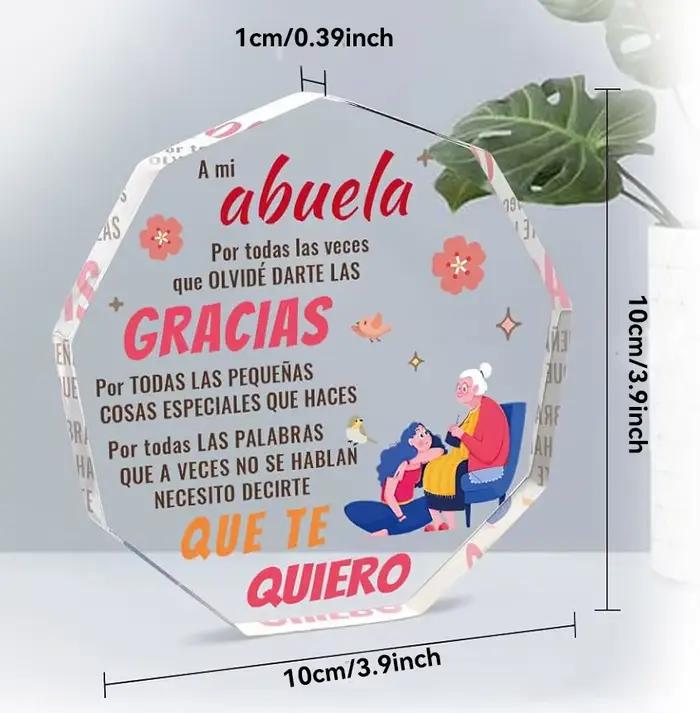 Cadeaux de grand-mère de petits-enfants en espagnol, regalo abuela, regalo para abuela, cadeaux d'anniversaire de grand-mère espagnole regalos abuela Ac