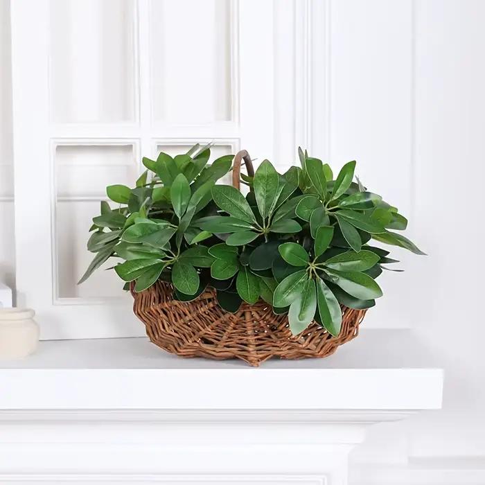 Plante artificielle |   Feuilles artificielles avec tige, idéales pour la décoration du salon, de l'hôtel, de la fenêtre, du bureau, de la maison et de la chambre