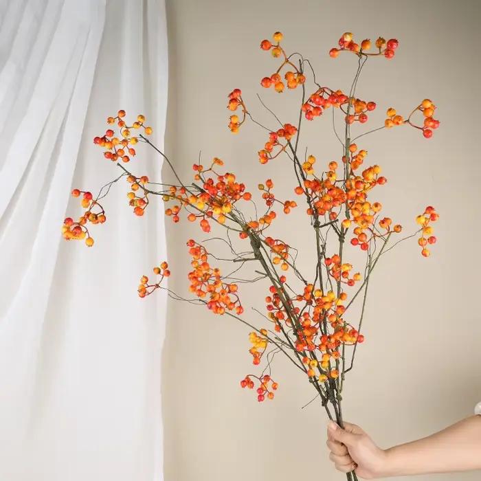 Branche de fleurs de fruits de baies de Noël