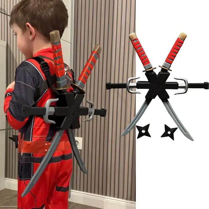 Ensemble de jouets de Cosplay de samouraï japonais pour enfants, ensemble de couteaux, jouet de fléchettes, modèle de cadeaux, Collection de jouets bizarres, 1: 1