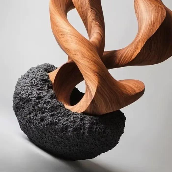 Sculpture en résine moderne abstraite architecture pour bureau et décoration de table occasion spéciale