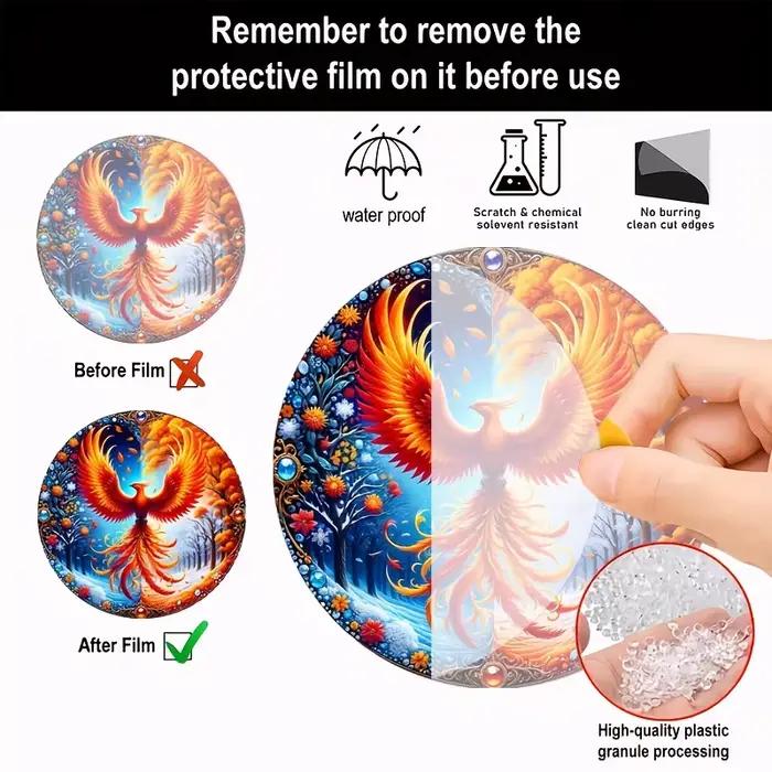 Superbe logo décoratif en acrylique avec Phoenix, décoration polyvalente pour la maison, le mur, la porte, le porche, ktDesign saisonnier