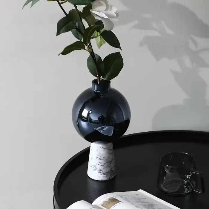 Vase en verre marbré pour la décoration de la maison