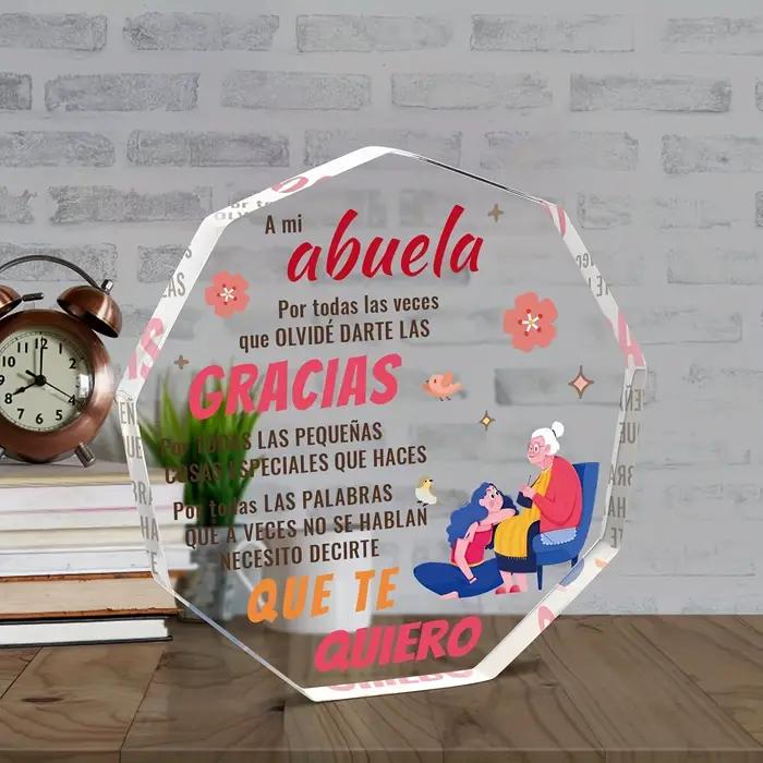 Cadeaux de grand-mère de petits-enfants en espagnol, regalo abuela, regalo para abuela, cadeaux d'anniversaire de grand-mère espagnole regalos abuela Ac