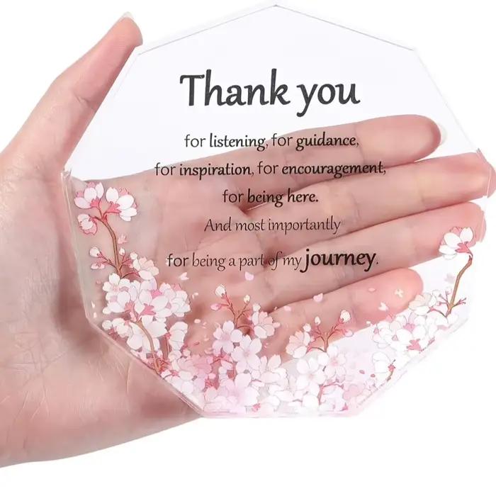 Cadeau inspirant décor de bureau pour femmes cadeaux de collègue Plaque acrylique