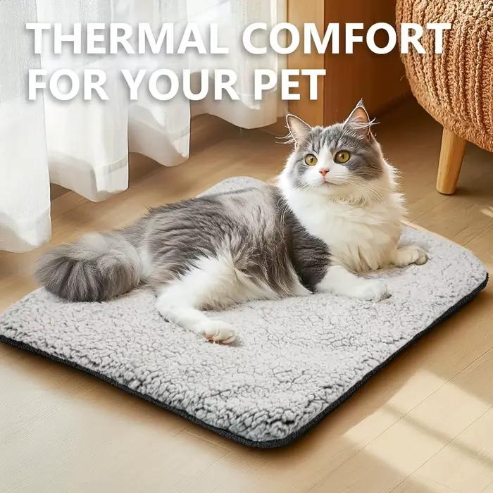 Coussin chauffant pour animaux de compagnie, couverture pour chiot, coussin chaud pour chats et chiens, lavable, avec fonction thermique, lit pour chats et chiens