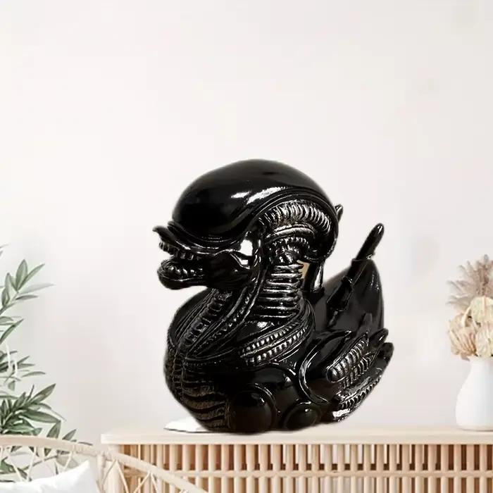 Statue de canard extraterrestre en résine
