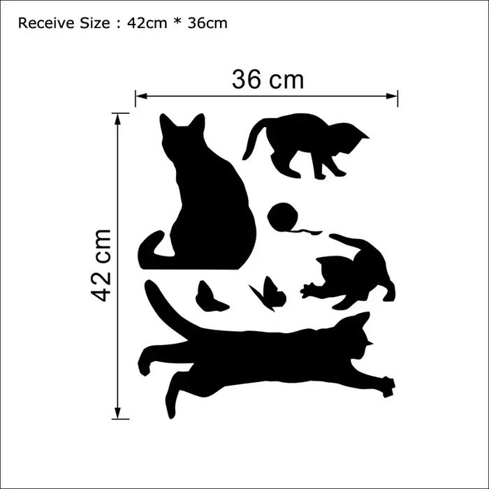 Autocollant mural chat jouant PVC pour décoration d'intérieur salon chambre bureau occassions spéciales