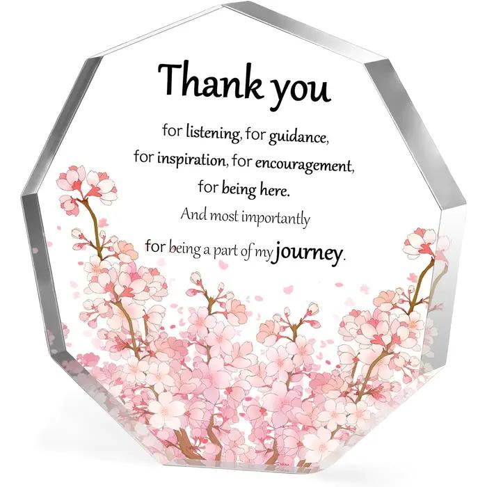 Cadeau inspirant décor de bureau pour femmes cadeaux de collègue Plaque acrylique