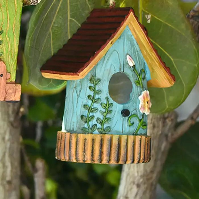 Nichoir suspendu, décoration de jardin extérieure, rustique, original, style maison de campagne