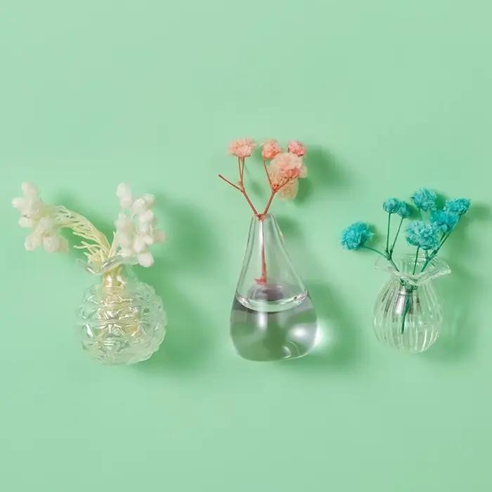Mini-vases décoratifs aimantés pour réfrigérateur