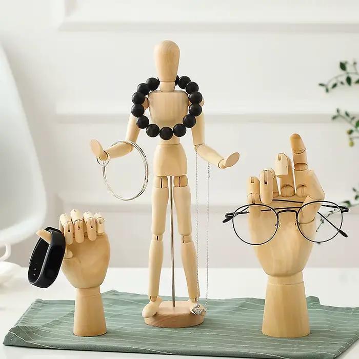 Figurine à main en bois pour la décoration de la maison