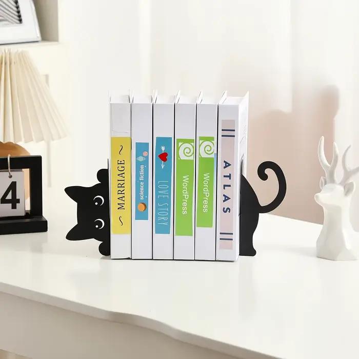 Serre-livres en métal noir