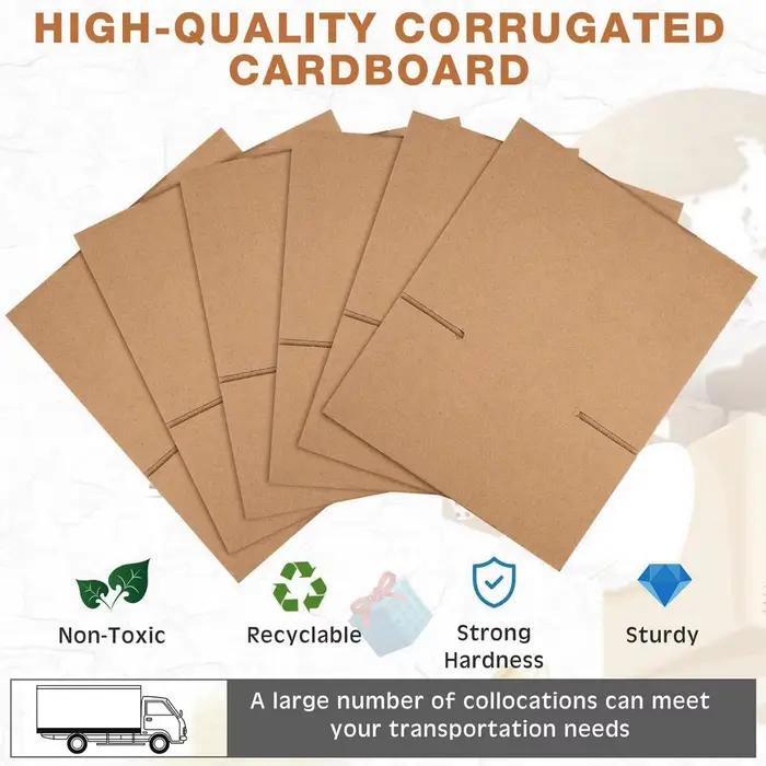 Boîtes d'expédition postales, 7,6x3,94x5,1 pouces, boîte en carton ondulé brun avec couvercles, simple paroi, 32 lb/pouce carré