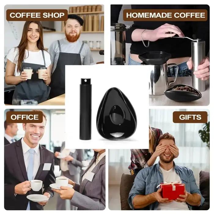 Accessoire pour café et thé, tasse en céramique, flacon pulvérisateur, plateau de mesure, outil multi-usages pour la préparation de l'espresso, pour la maison, le barista, la cuisine