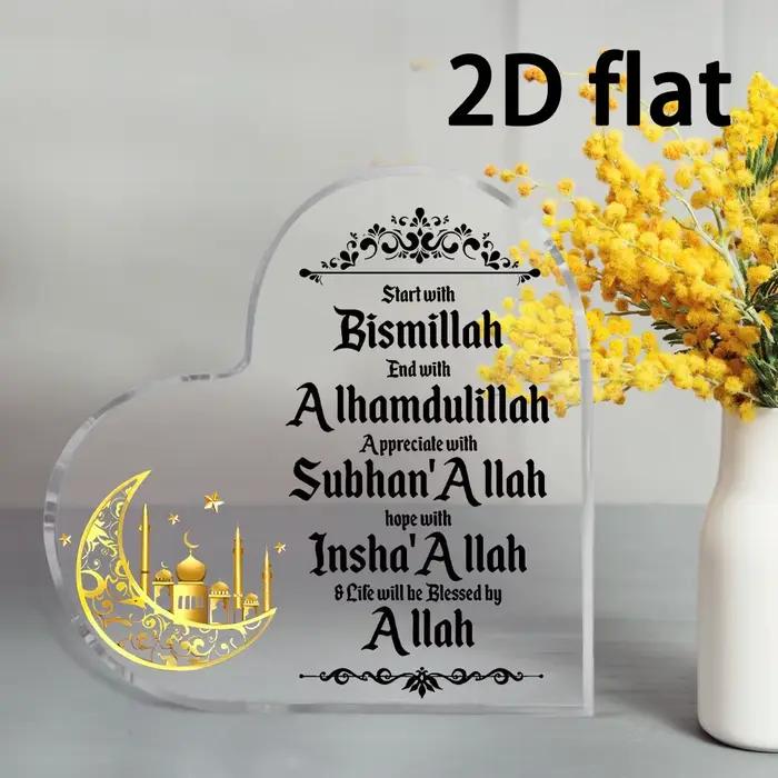 Effet acrylique/motif 2D plat élégant décoration acrylique pour Ramadan et Eid