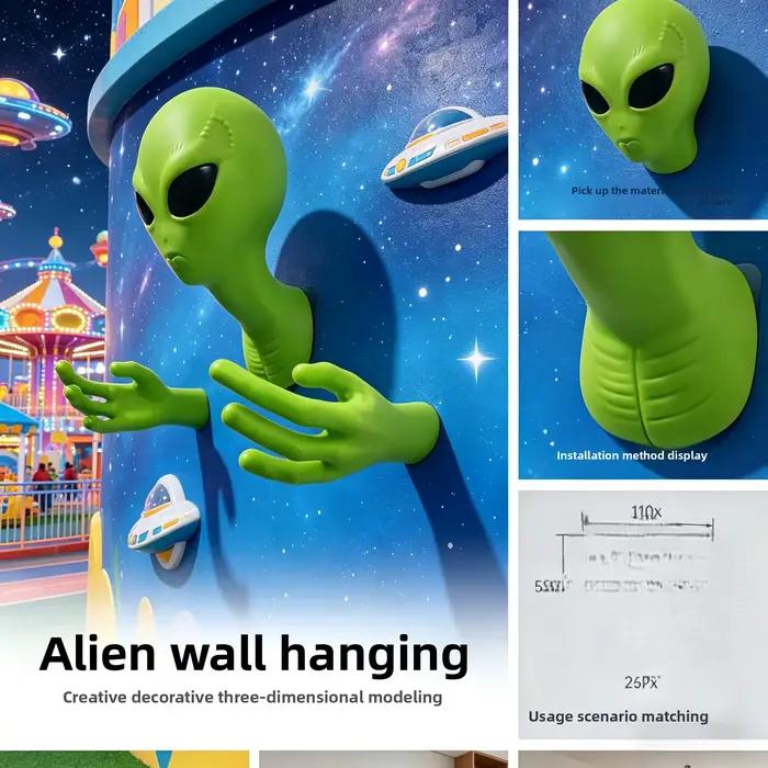 Décoration murale amusante Alien