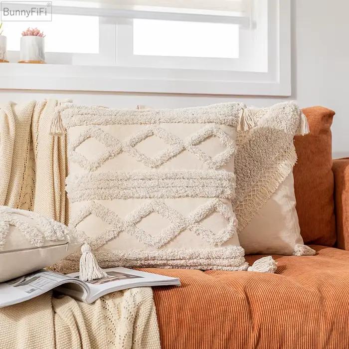 Housse de coussin décorative style Boho