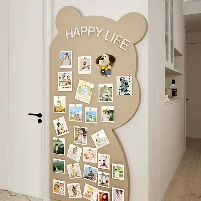 Décoration murale en feutre en forme d'ours mignon