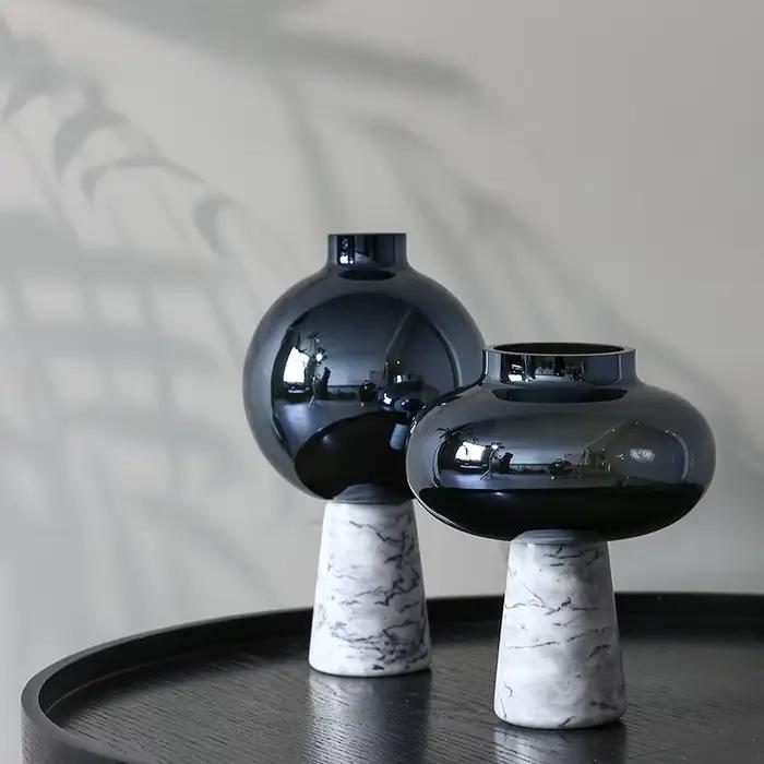 Vase en verre marbré pour la décoration de la maison