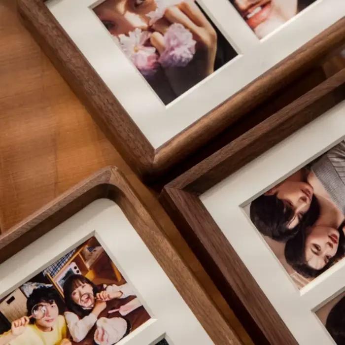 Cadres photo multi-grilles en bois massif
