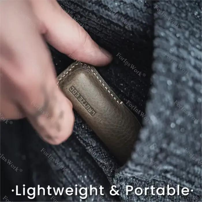 LAUTIE cuir Slip pour Choc curseur stockage bricolage accessoire EDC accessoire métal Fidget Edc adulte