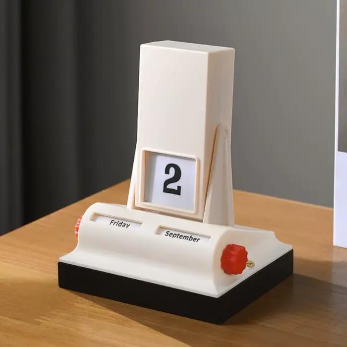 Ornement de table lumière luxe calendrier à rabat rétro décoratif