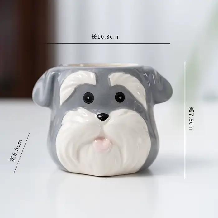 Jardinière en porcelaine pour chien de dessin animé